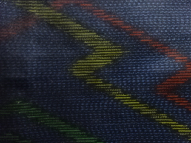 アンティーク　幾何学模様織り出し本場泥大島紬着物